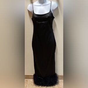 Fashion Nova Silky Black Dress NWT